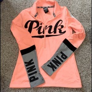 Pink Victoria’s Secret athletic 3/4 zip top
